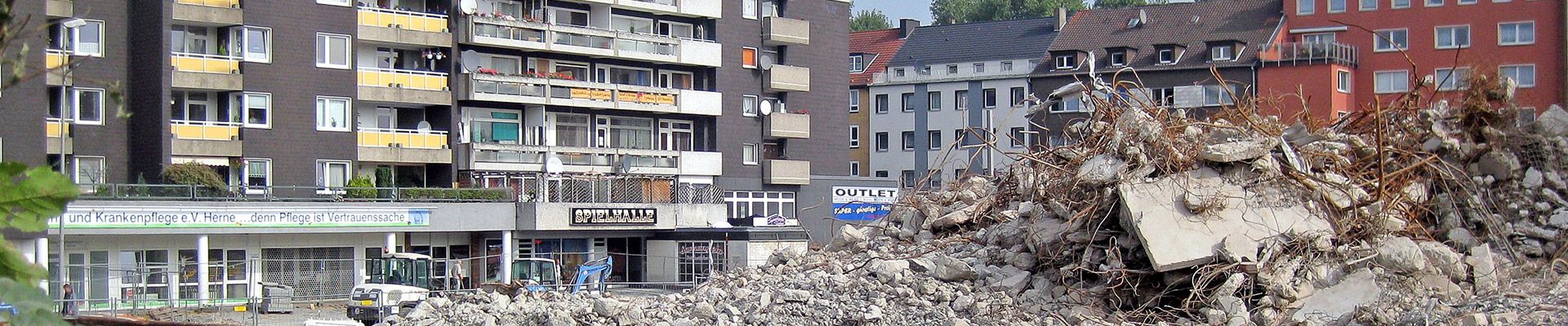 Abbruch bestehender Gebäude in Herne