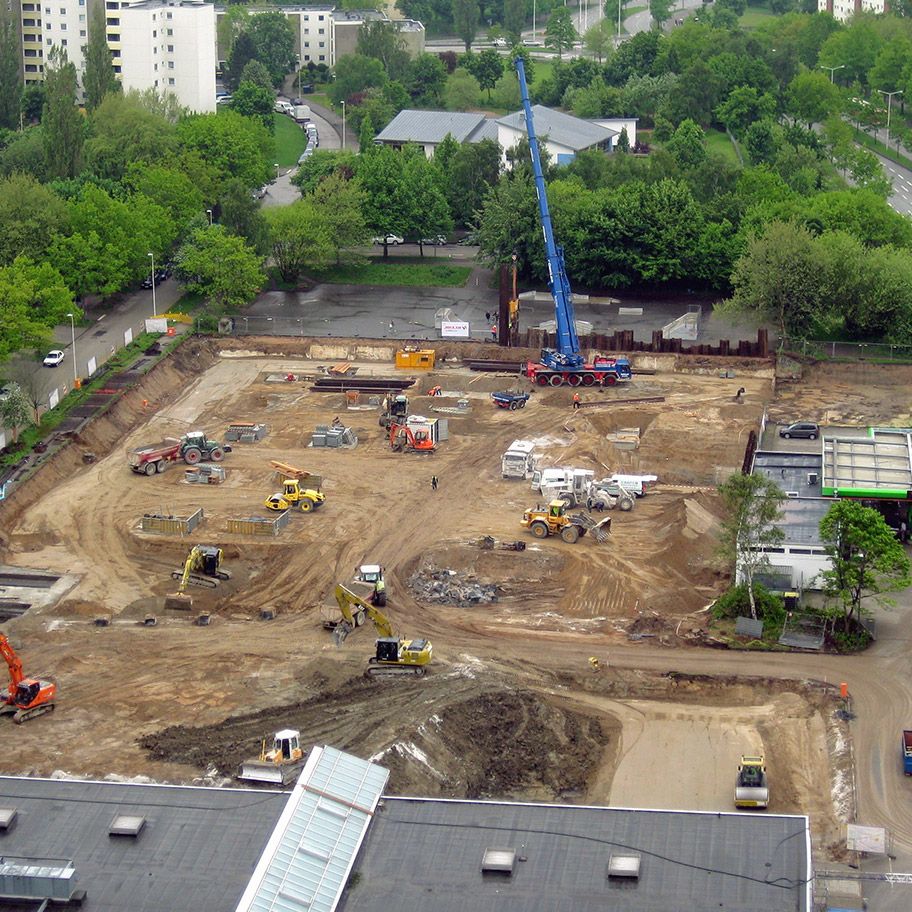 Projekt: Neubau eines SB-Warenhauses mit ebenerdiger Parkebene, Verkauf im 1.OG und Büroflächen im 2.OG