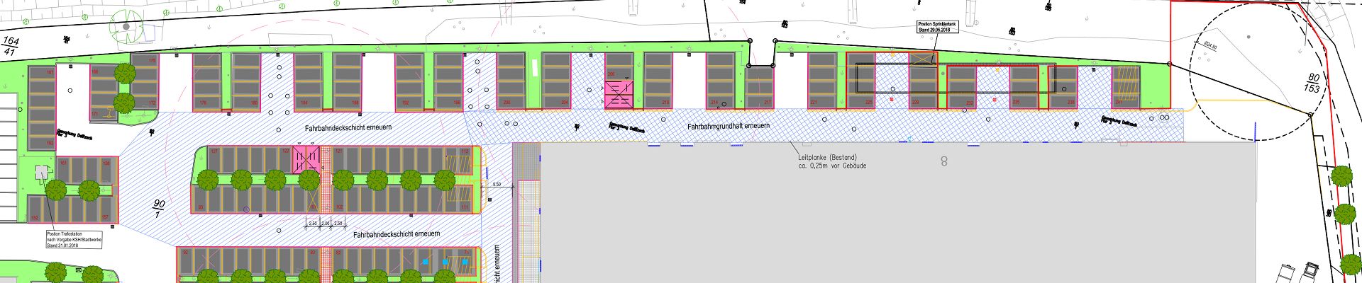 Instandsetzung und Neugestaltung des Parkplatzes eines SB-Warenhauses